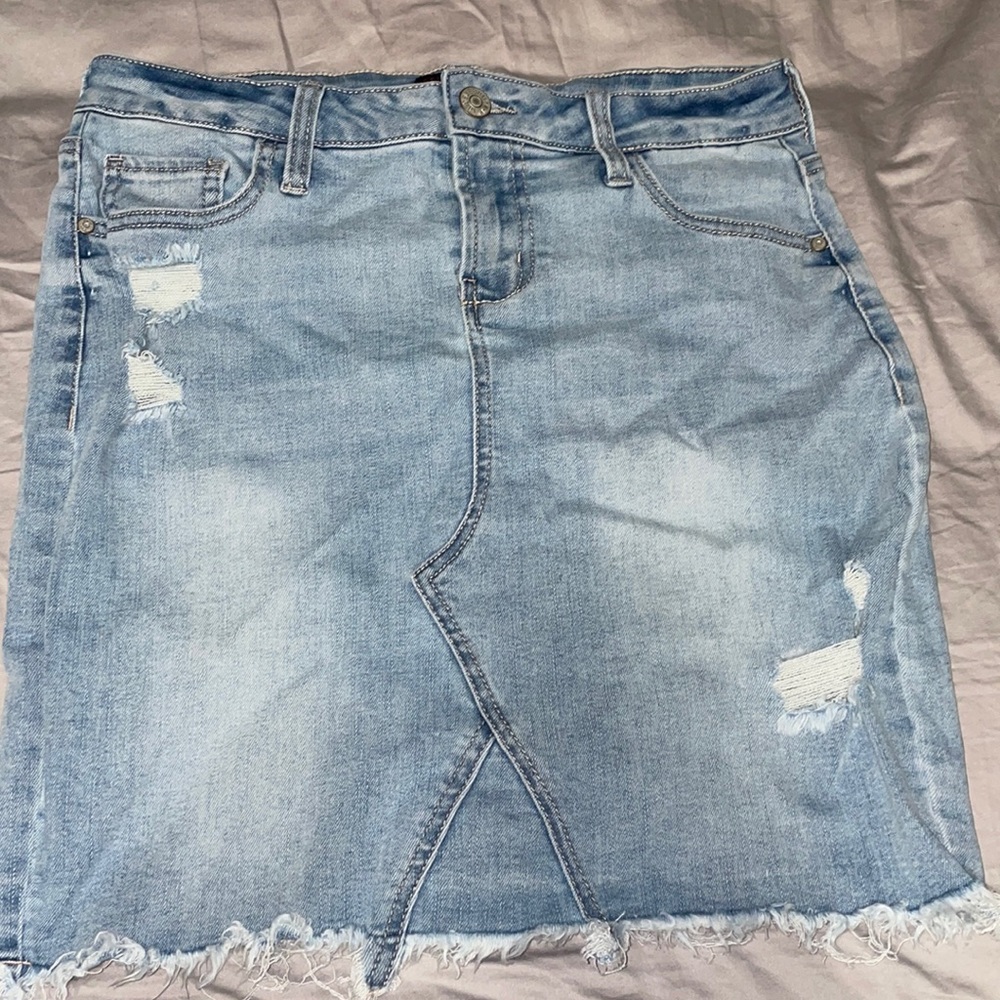 Jean skirt.